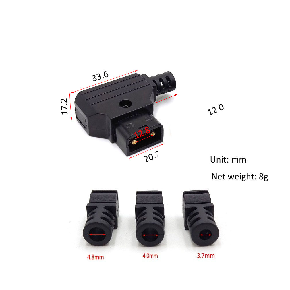 Camera power plug D-tap plug D-TAP male 3.7/4.0/4.8mm Wire diameter