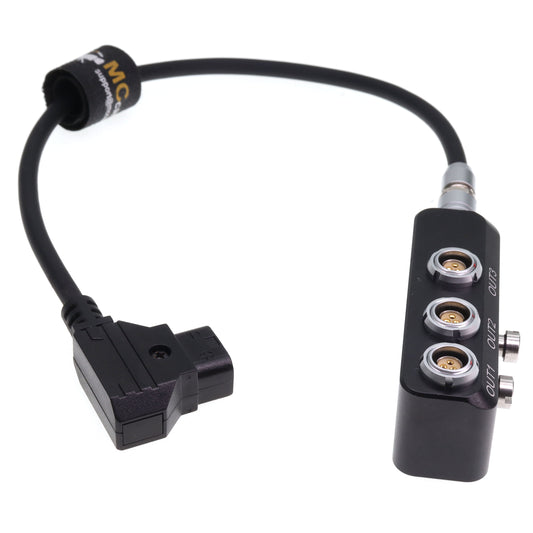 D-tap to RS 3 Pin Power Cable to 4X RS 3 Pin Female Out Power Splitter Box for Sony Venice Rialto FOR Tilta ARRI Alexa DSMC2 Camera, 1 to 3 Triple