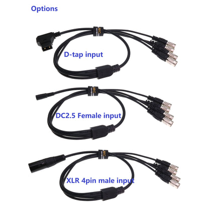 XLR 4pin Male to 4 Port Hirose 4Pin Sound Devices 644 688 788T MixPre-10 ii, ZAXCOM, ZOOM F4 F8 Power Cable