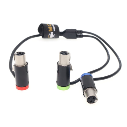 Low Profile TA5F To Double TA3F 5pin Female To 3pin Female Mini XLR Y-splitter Audio Cable for The Wisycom Receiver