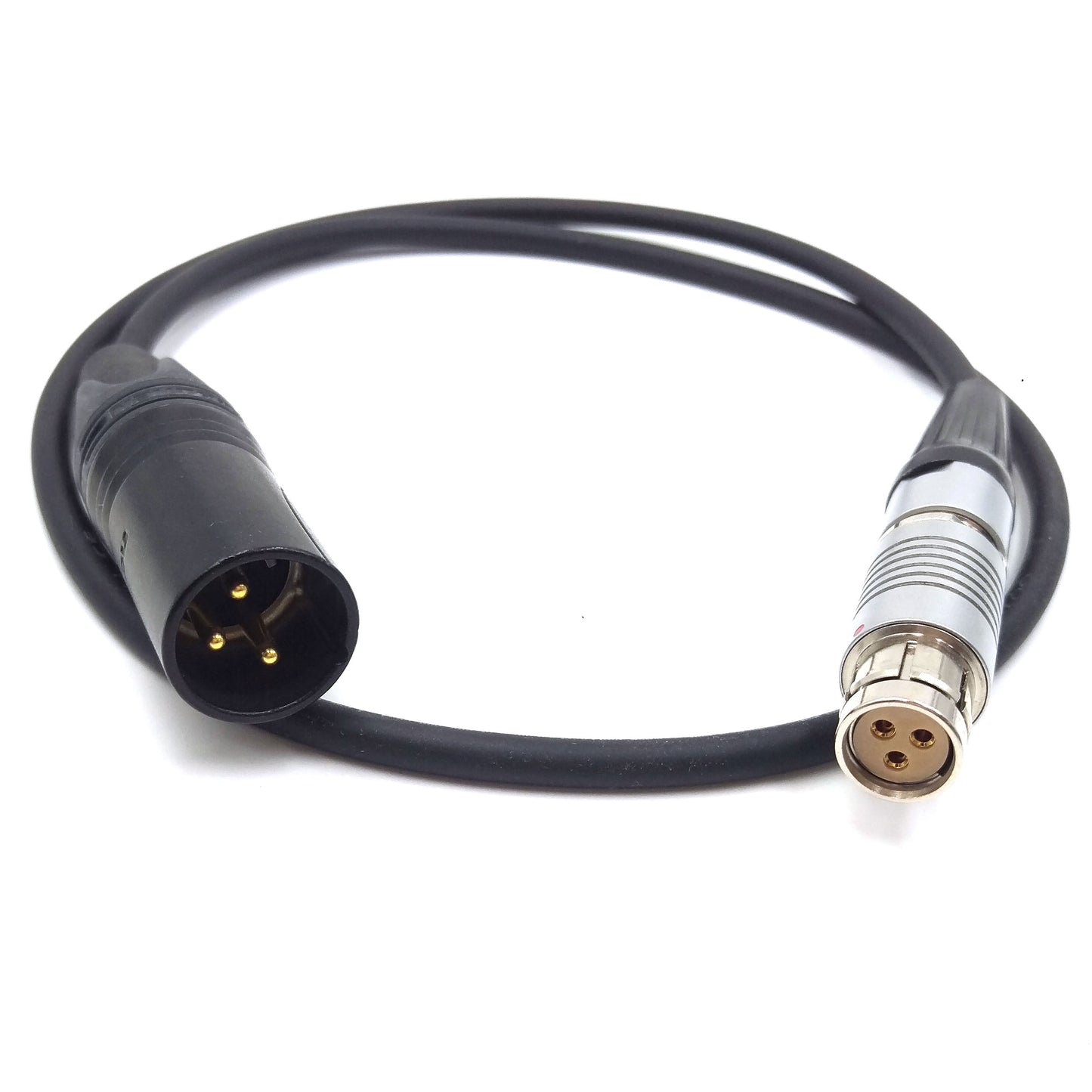 XLR 3 Pin Male to FI 3 Pin Female Power Cable for Phantom VEO High Speed Camera BACK UP DC INPUT 20 - 28V DC
