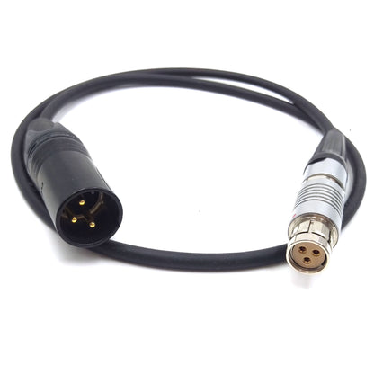 XLR 3 Pin Male to FI 3 Pin Female Power Cable for Phantom VEO High Speed Camera BACK UP DC INPUT 20 - 28V DC