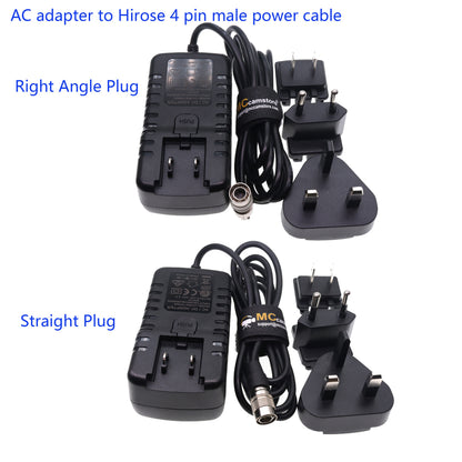Sound Devices AC Power Adapter Cable, 100-240V to Hirose 4pin Male 12V 3A DC Output Power Cable