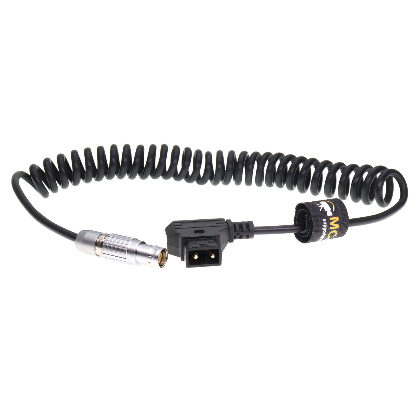 D-TAP to FGK 1B 4 Pin Female Power Coiled Cable for Canon C300 Mark II C200 Camera