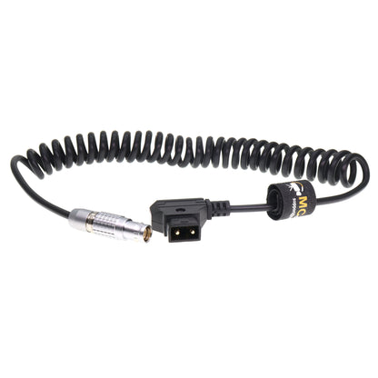D-TAP to FGK 1B 4 Pin Female Power Coiled Cable for Canon C300 Mark II C200 Camera