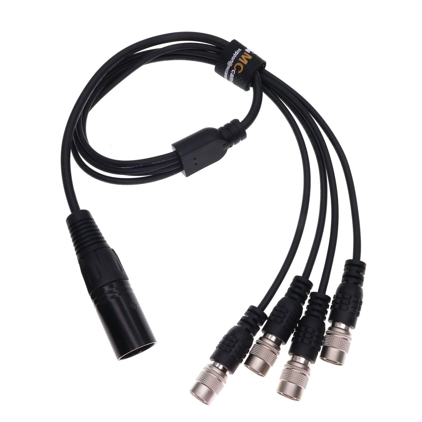 XLR 4pin Male to 4 Port Hirose 4Pin Sound Devices 644 688 788T MixPre-10 ii, ZAXCOM, ZOOM F4 F8 Power Cable