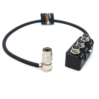 Rotatable Hirose 4pin to 3 Way HRS 4pin Female Power Supply Splitter Box for Sound Device 688 788T for Zoom F4 F8 Power Distributor