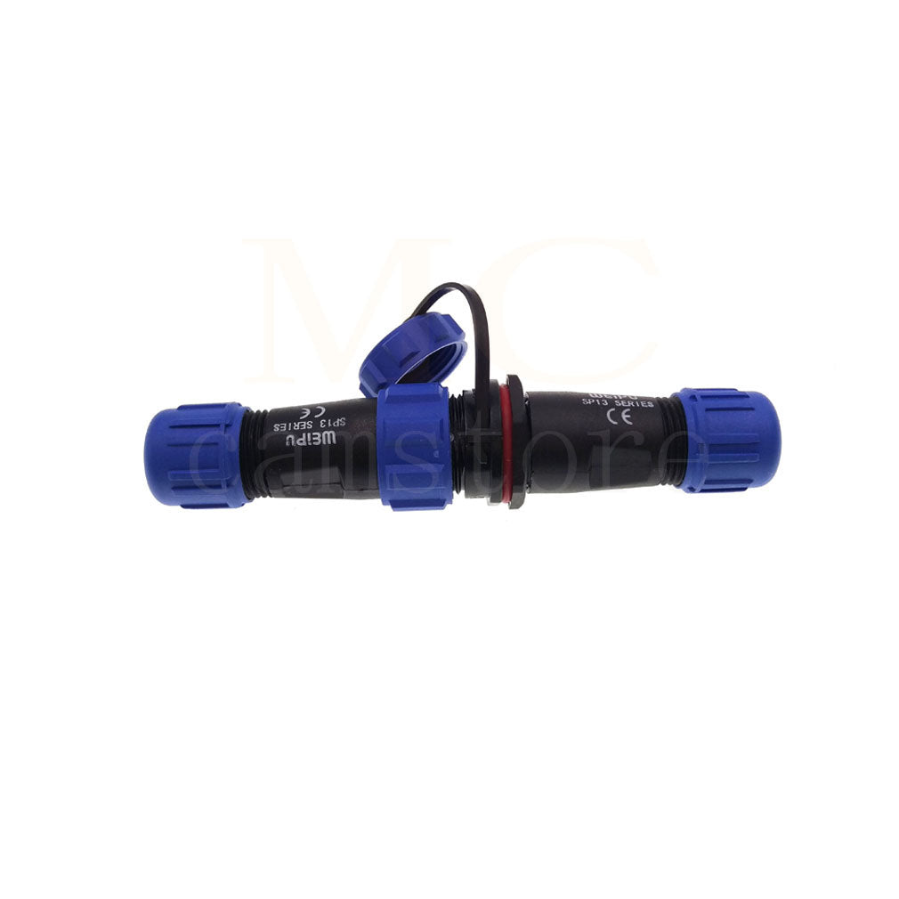 WEIPU SP13 IP68 Waterproof Connector, 2 3 4 5 6 7 9pin Thread Nut Panel Mount / Cable to Cable Power Plug Socket