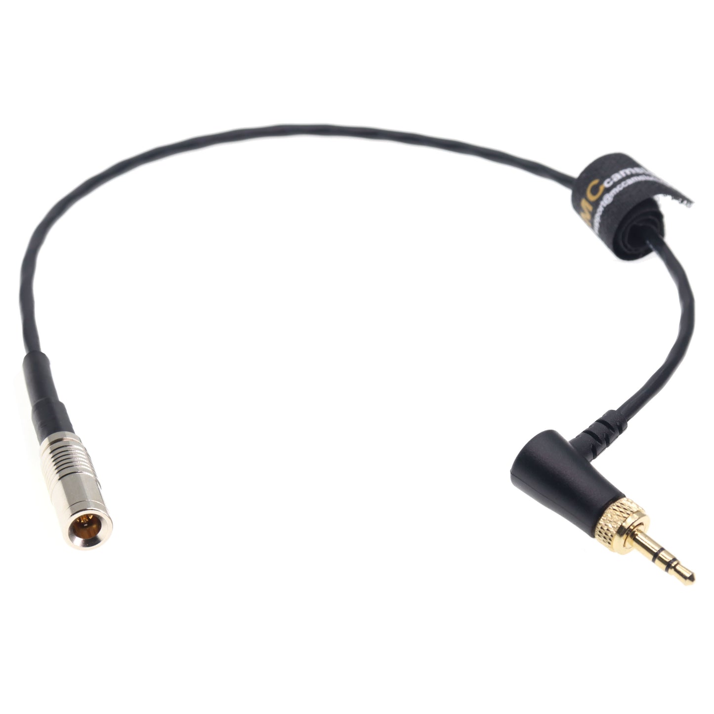 Timecode Cable Locking 3.5 mm TRS 90 Degree for Deity TC-1 to Long Straight DIN Timecode Cable for Canon R5C