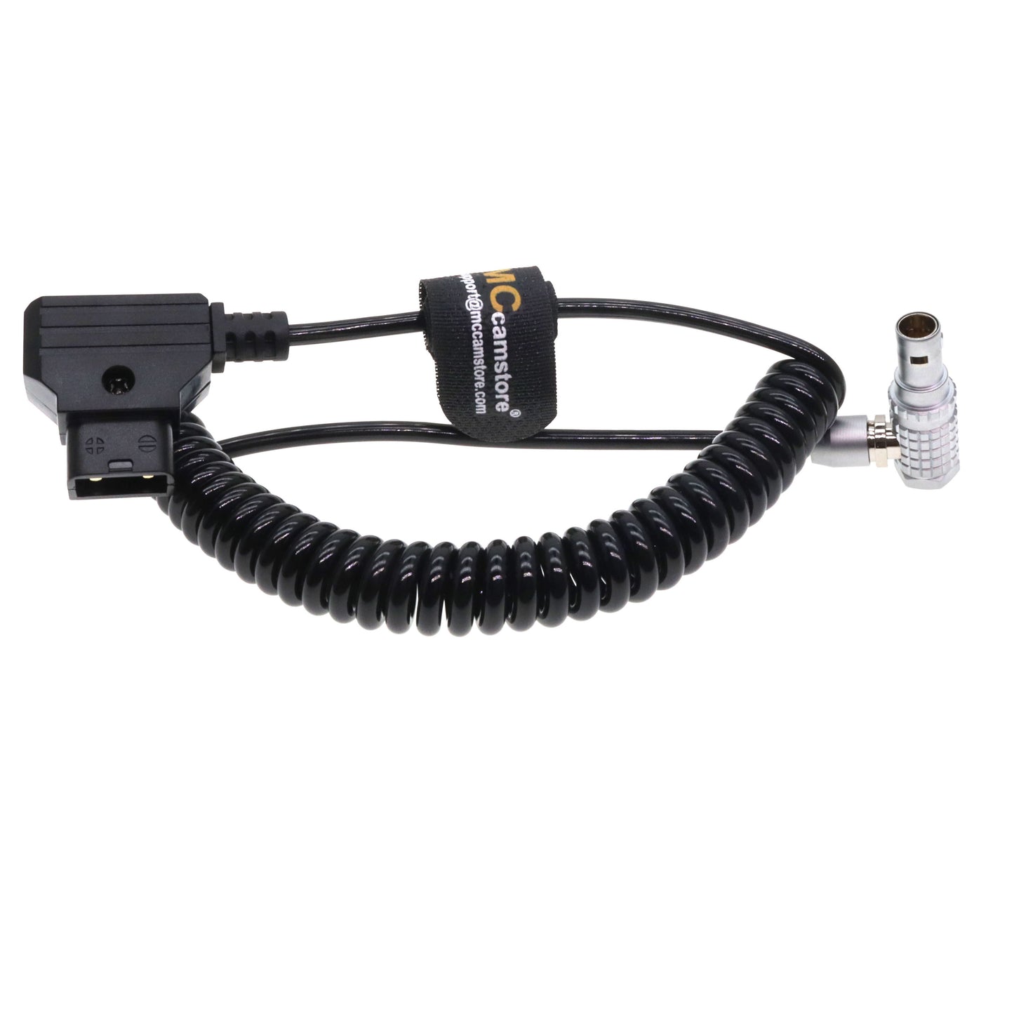 D-TAP to Angle 2 Pin Male Power Coiled Cable Compatible with Anton Bauer Teradek Bond Z Cam ARRI RED DJI TILTA Paralinx Preston Transvideo Offhollywood Switronix Panasonic
