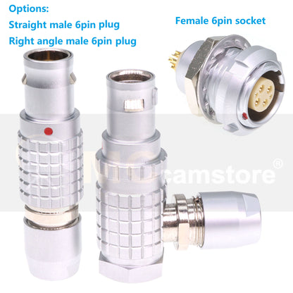 FGJ FHJ ECJ 1B 6 Pin (4+2) Plug and Socket for DJI Roini2 Power Output Plug Male, Panel Installation Socket Female