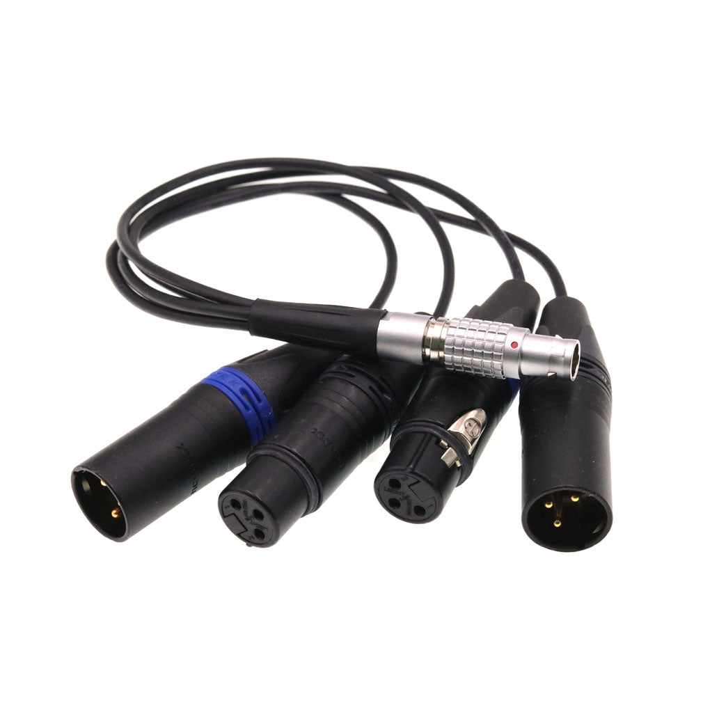 Breakout Audio Input Output Cable For Atomos Shogun Monitor Recorder 10 Pin Male To 4 XLR 3 Pin