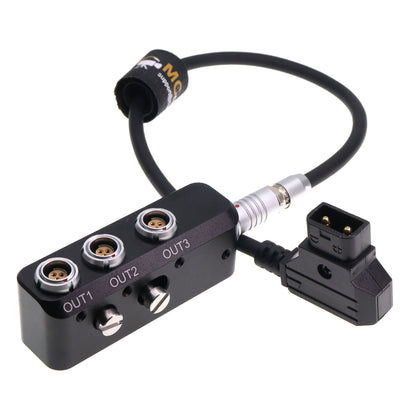 D-tap to RS 3 Pin Power Cable to 4X RS 3 Pin Female Out Power Splitter Box for Sony Venice Rialto FOR Tilta ARRI Alexa DSMC2 Camera, 1 to 3 Triple