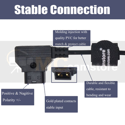 Power Cable for Sony CineAlta F23 F35 F65 Camera D Tap to 3B 8 Pin Female