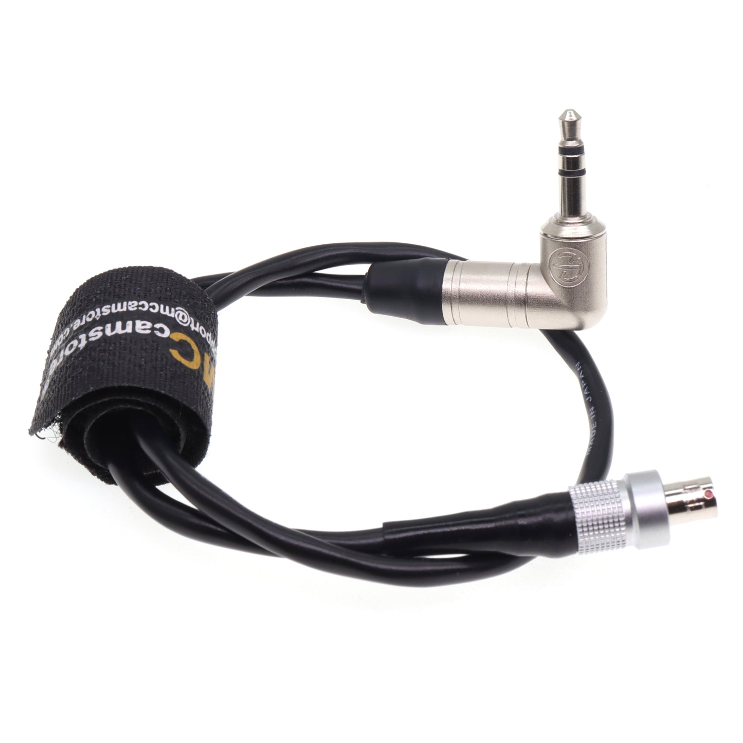 Timecode Cable from Tentacle Sync for Wisycom MTP60 for Zaxcom ZFR 400 Right Angle 3.5mm TRS to FVB 00 3 Pin Male