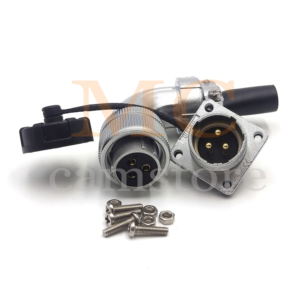 WEIPU WS20 Aviation Connector, 2 3 4 5 6 7 8 9 12 15pin Industrial Electrical Power Cable Angle Plug Socket