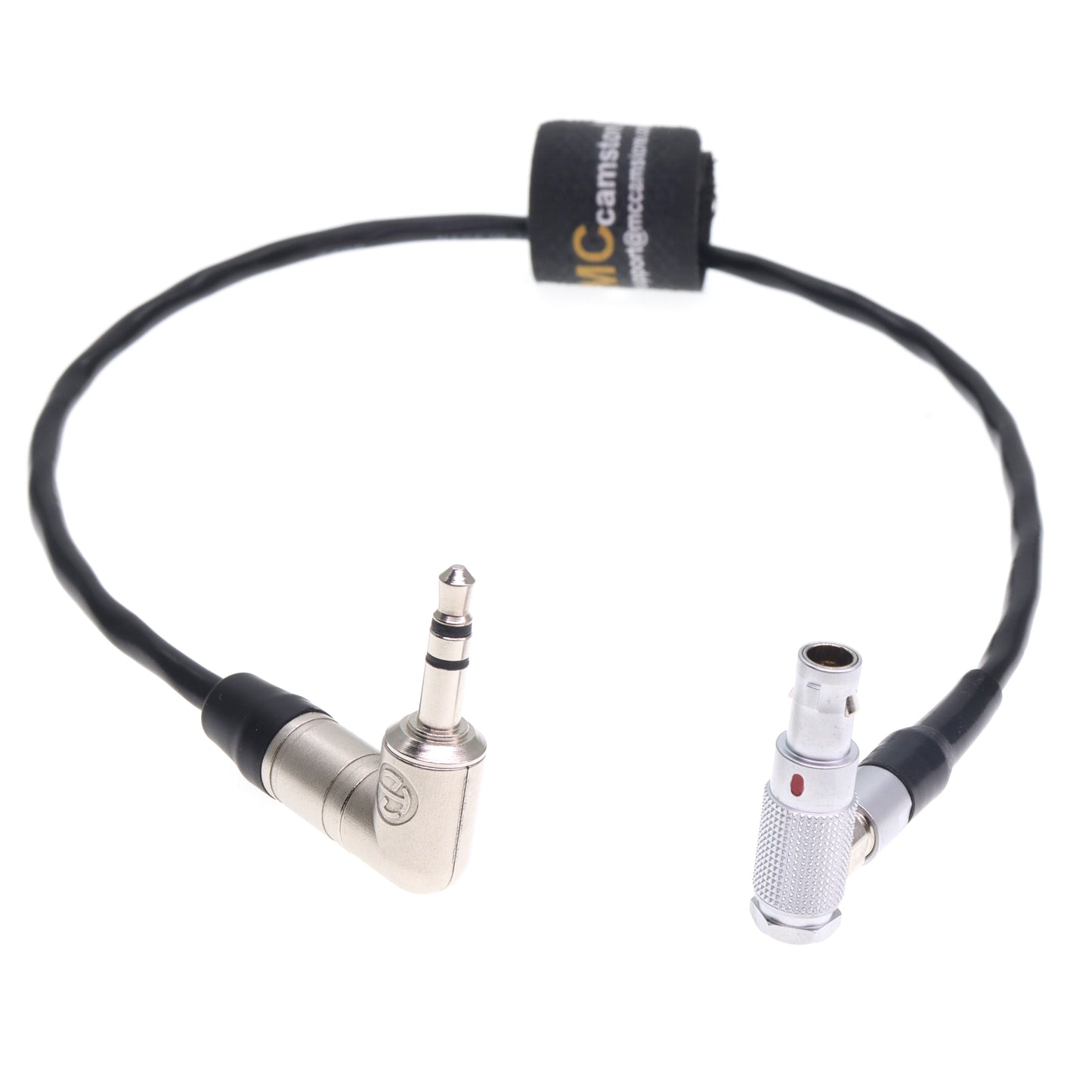 3.5mm TRS Jack to Right Angle 00B 4 Pin Male Tentacle Sync Timecode Cable for RED Epic Gemini Camera