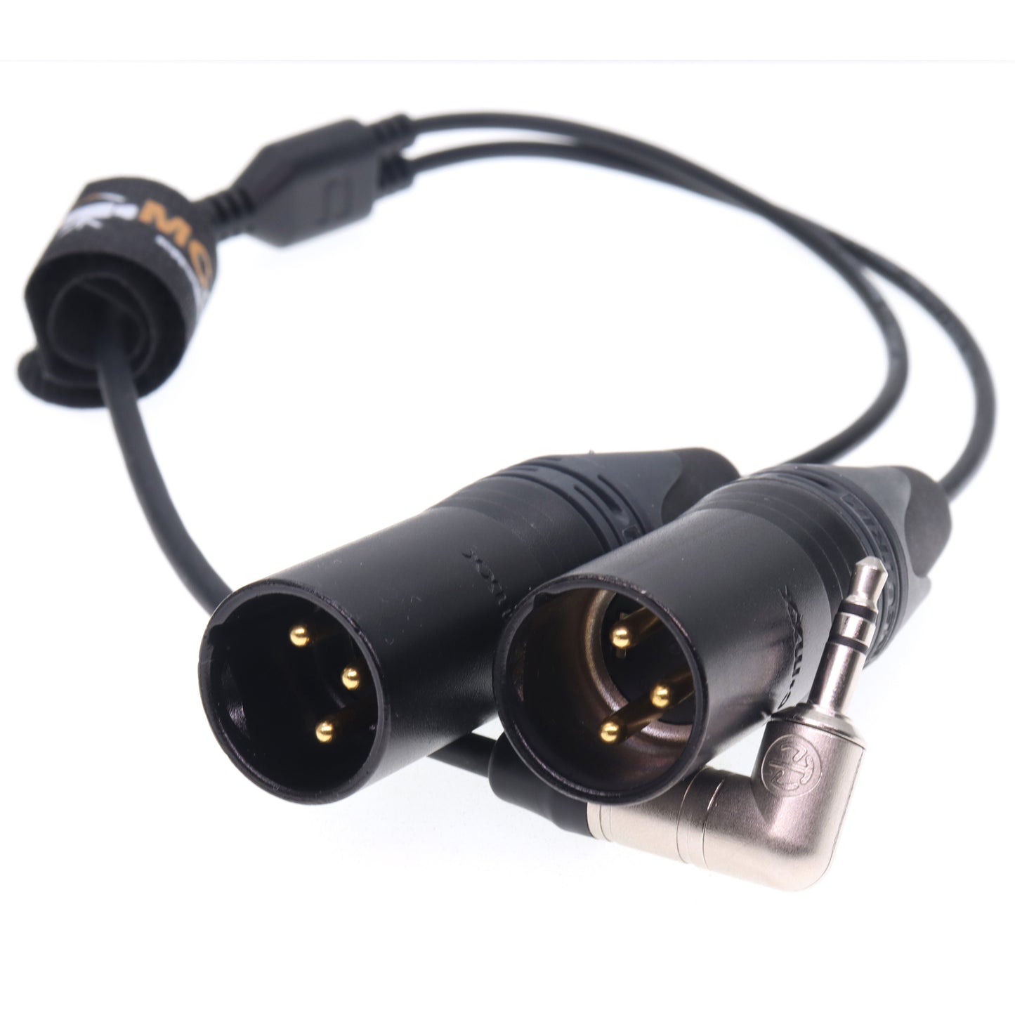 3.5mm TRS to Dual XLR 3 Pin Male Y Splitter Audio Cable for RØDE Wireless GO II MixPre Recorder Unbalanced Audio Cord Black