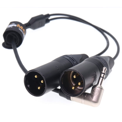 3.5mm TRS to Dual XLR 3 Pin Male Y Splitter Audio Cable for RØDE Wireless GO II MixPre Recorder Unbalanced Audio Cord Black