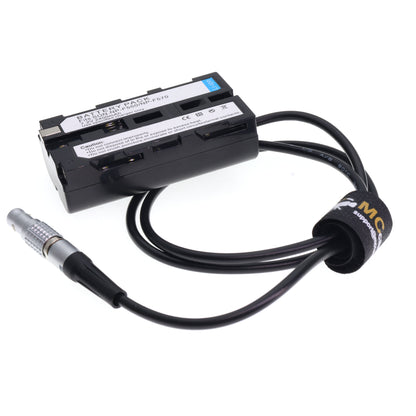 0B 2pin to NP F550 Dummy Battery Coiled Power Cable for Sony NP-F550 NPF570 970