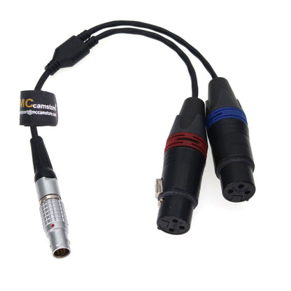 10Pin to Dual XLR 3Pin Female Atomos Breakout Audio Input Splitter Cable for Atomos Shogun Ninja Inferno Flame Audio Input Splitter Cable