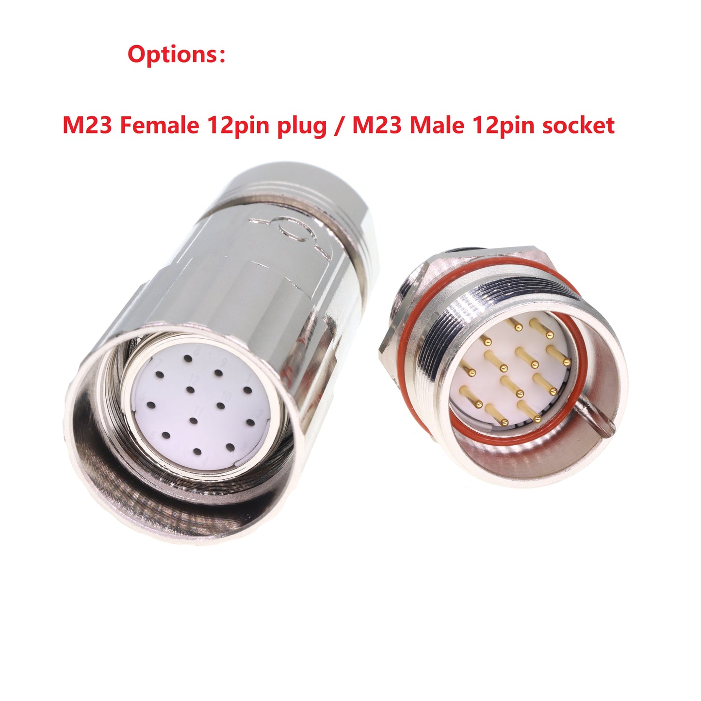 M23 12 Pin Servo Motor Signal Feedback Encoder Connector M623 12 Wire Female Plug for Heidenhain M23-12P