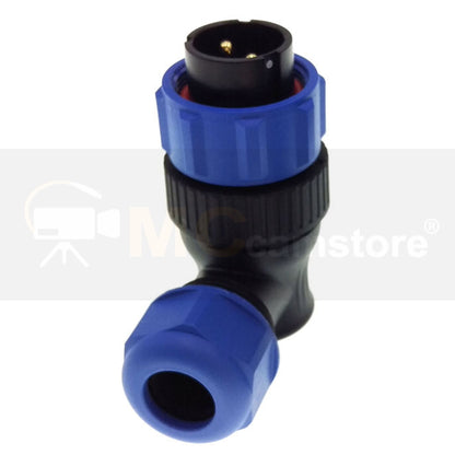 AC200MAX AC300 EP500 RV 2 Pin Aviation Circular Connector Right Angle 12V 30A Power Plug for BLUETTI DC Output Waterproof IP68 Cable Plug Male Contact