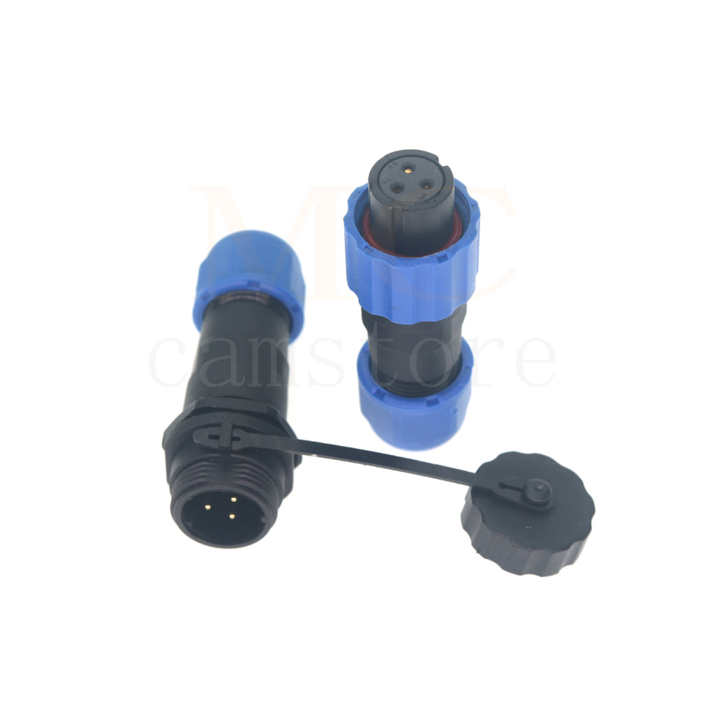 SD13 IP68 Waterproof Connector, 1 2 3 4 5 6 7 pin, Panel mount / Inline docking Aviation Power Connector