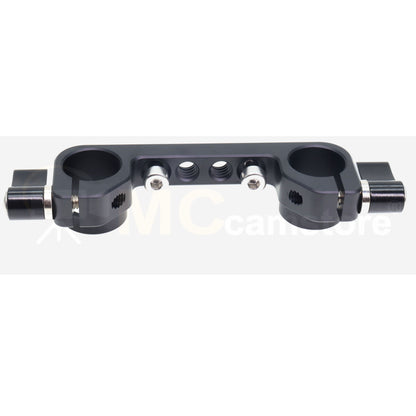15mm Double Rod Bracket with ARRI Pin & 1/4"-20 Screw Holes for 15mm Rail Rig Support System Follow Focus, DSLR Top Handle Articulating