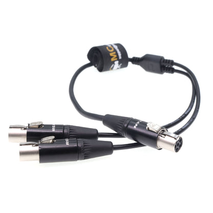 TA5F 5pin Female To Double TA3F 3pin Mini XLR Y-splitter Audio Cable for The Wisycom Receiver