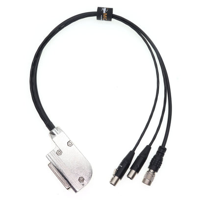 Audio Cable DB25 Female to Two TA3F Mini XLR 3 Pin Female and HRS 4pin Male for Wisycom for Sennheiser Audio LTD receiver