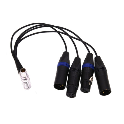 Breakout Audio Input Output Cable For Atomos Shogun Monitor Recorder 10 Pin Male To 4 XLR 3 Pin