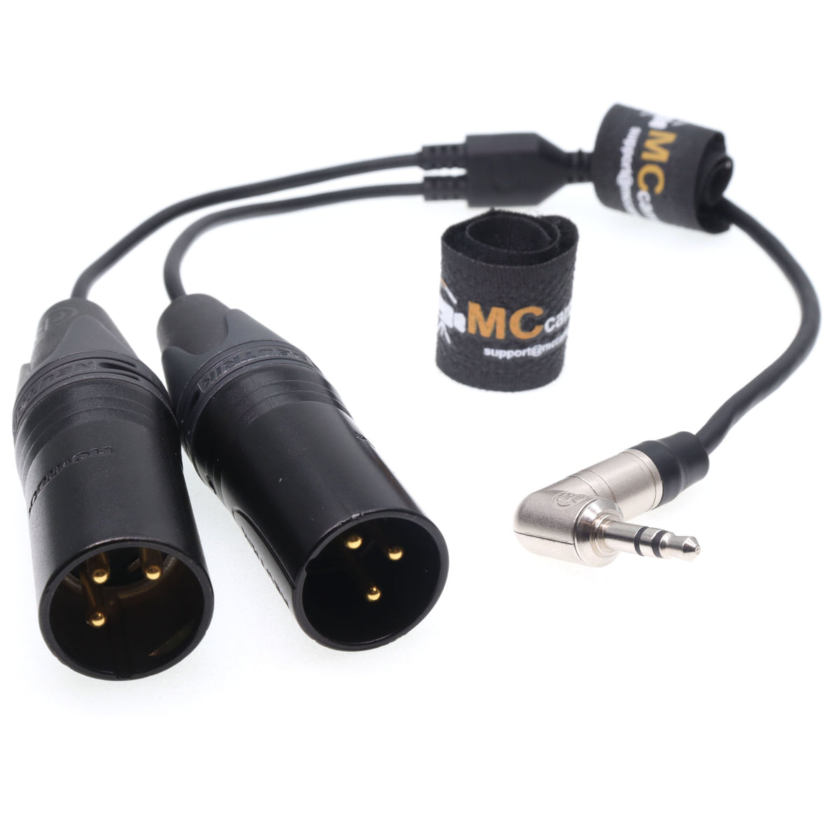 3.5 TRS Jack to Two XLR 3Pin Male Y-Cable for Rode Wireless GO II Double Channel Wireless Microphone Receiver