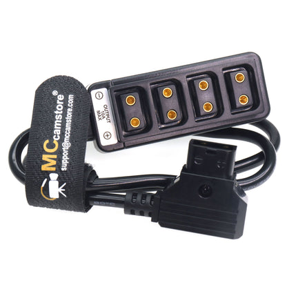 D tap to 4 Port Power Tap P-tap Strip D-tap Splitter Hub Cpmpatible for ARRI RED Teradek SmallHD V-Mount Gold-Mount Steadicam with D-Tap Output