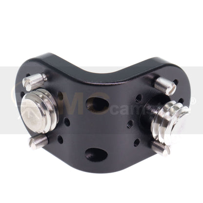 1/4" 3/8" Right Angle Extended Video Monitor Portable Mount for Teradek Vaxis Image Transmission for Sony ARRI RED Camera Link