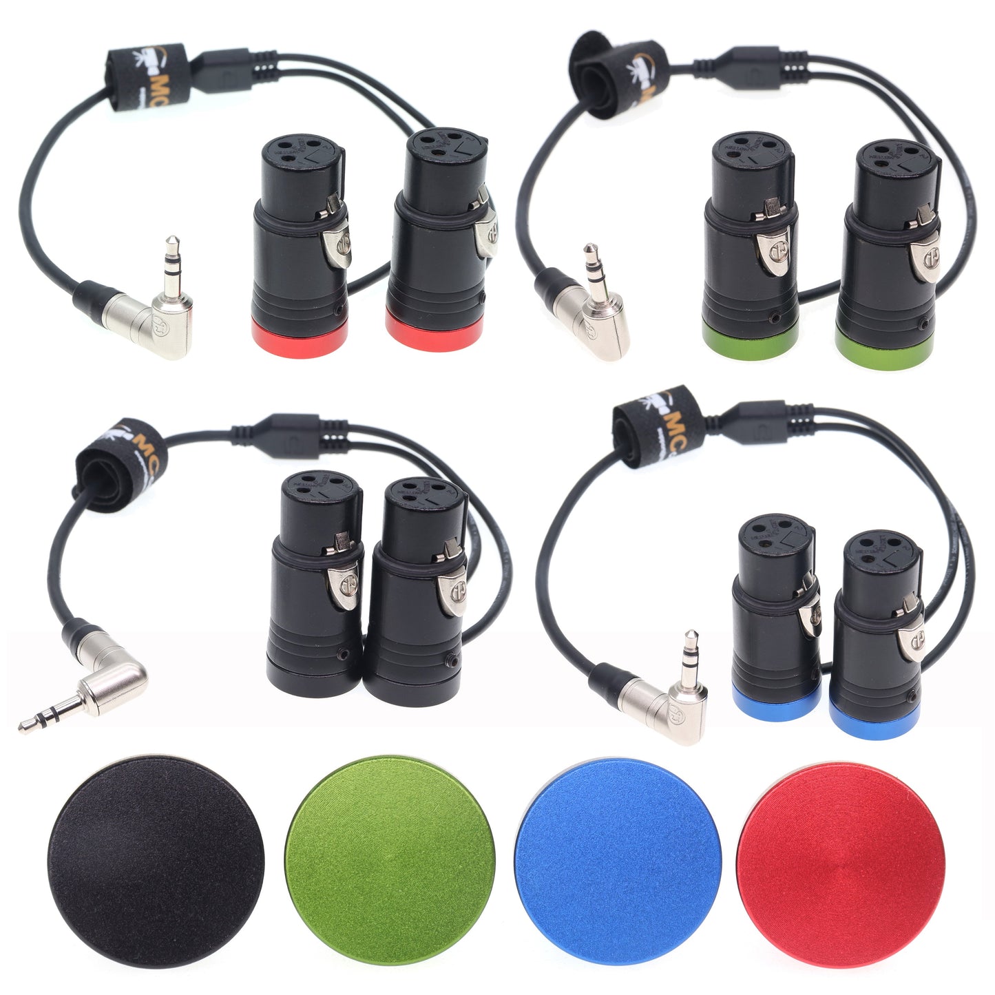 Audio Cable 3.5mm TRS to Dual Low-Profile Right Angle XLR 3 Pin Female Audio Cord for RØDE Wireless GO II, Sound Devices, Zoom, Tascam
