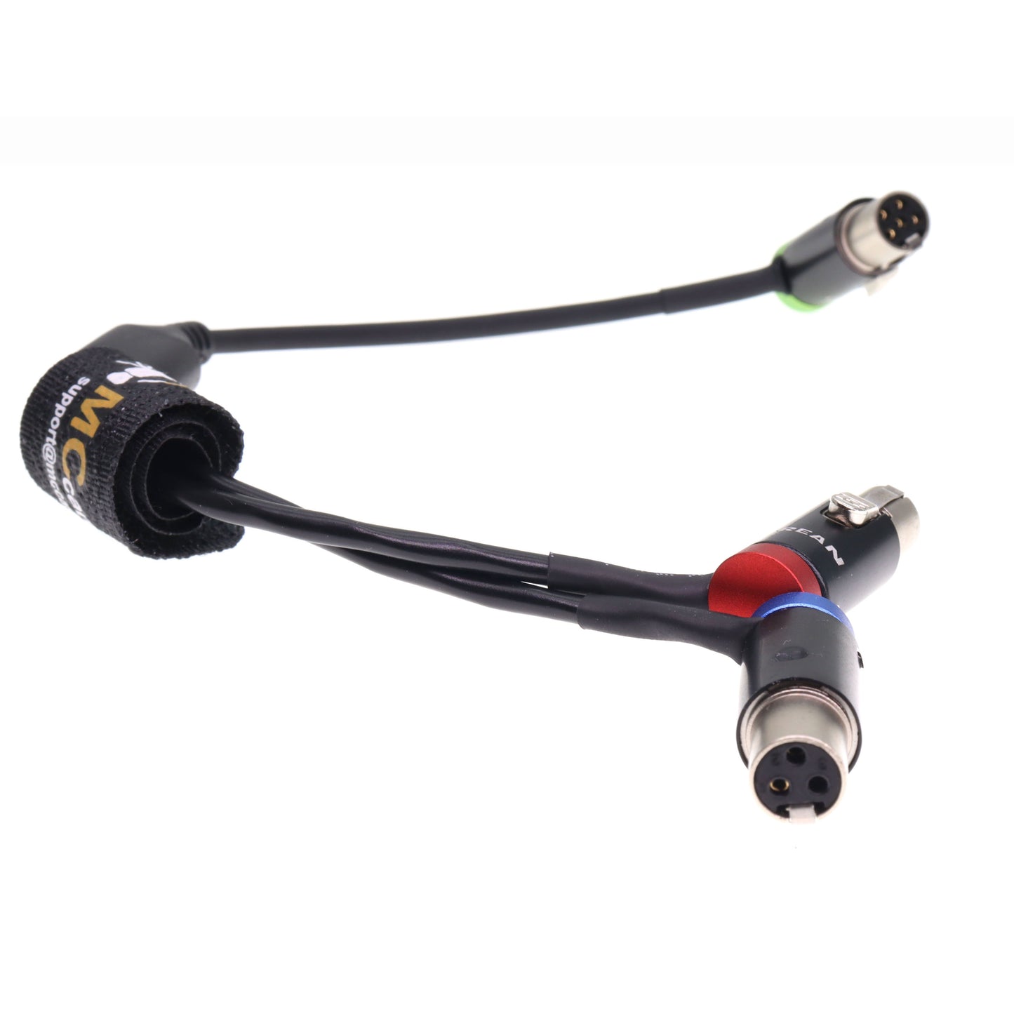 Low-Profile TA5F to TA3F Audio Cable for Wisycom Receiver for Zaxcom QRX200 for Lectrosonics SRc5P/SRb5P Receiver to Camera Mixer Recorder Audio-Y-Cable