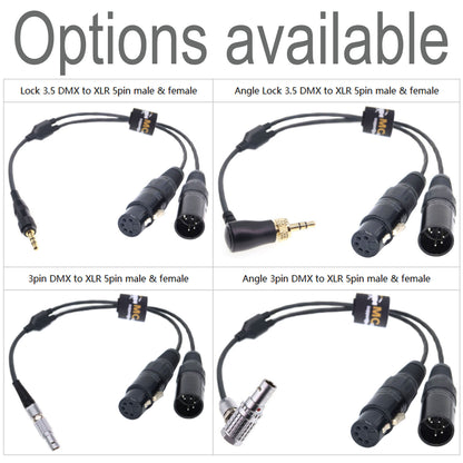 Lock 3.5 to Double XLR 5pin Male Female DMX Adapter Cable for NANLITE Adapter Sidus One DMX Cable Forza, FC, PavoSlim, Pavotube ll C