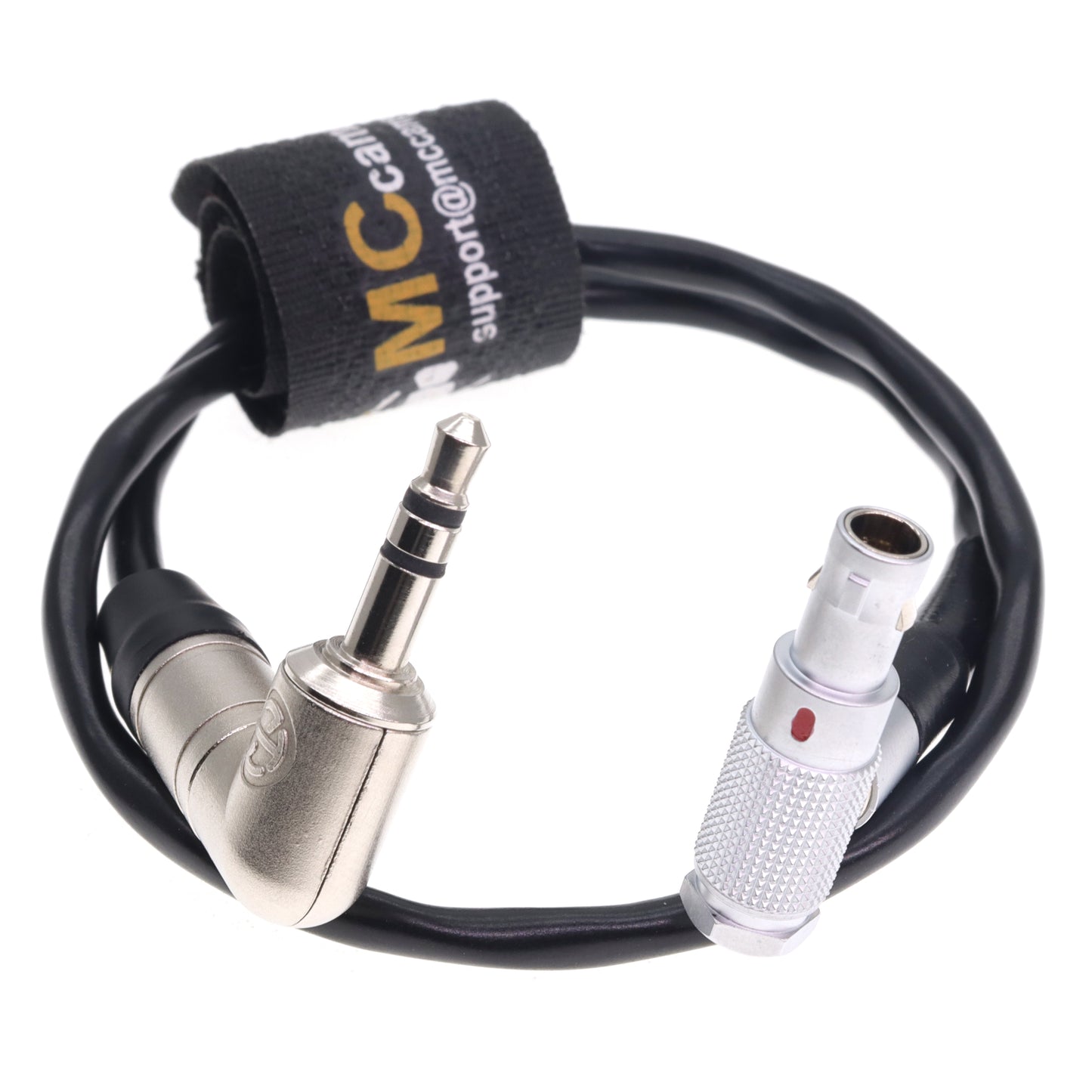 3.5mm TRS Jack to Right Angle 00B 4 Pin Male Tentacle Sync Timecode Cable for RED Epic Gemini Camera