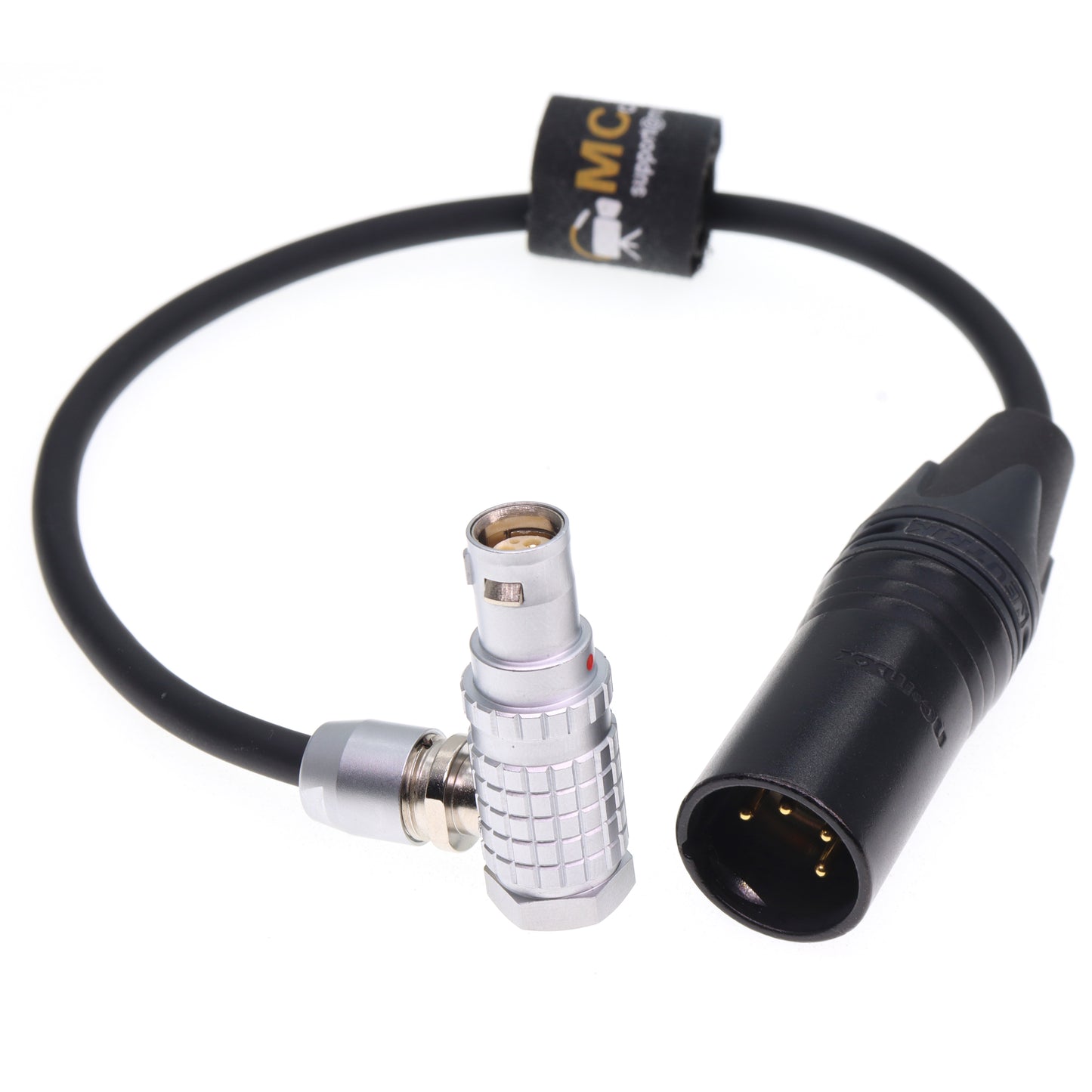 XLR 4 Pin Male to 6 Pin Right Angle Female Power Cable for RED Komodo-X V-Raptor DSMC1 DSMC2 DSMC3, DJI Ronin 4D Camera