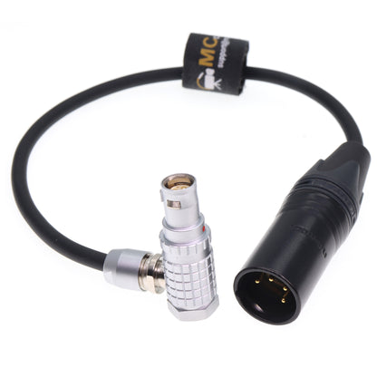 XLR 4 Pin Male to 6 Pin Right Angle Female Power Cable for RED Komodo-X V-Raptor DSMC1 DSMC2 DSMC3, DJI Ronin 4D Camera