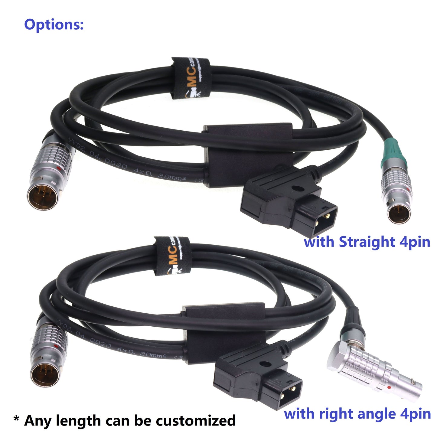 D-tap Power for Preston Micro Force V+F 10 Pin to Heden M26T Analog Motor 4 Pin Y-type power Cable