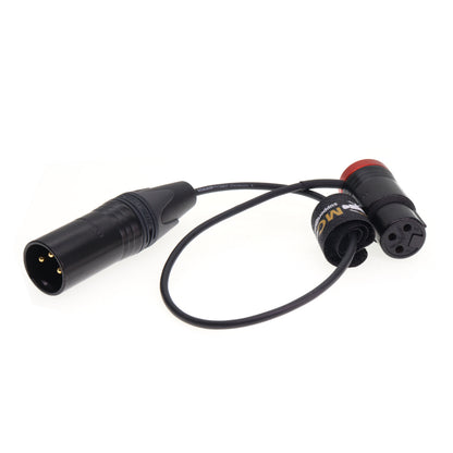 Low-Profile XLR 3 Pin Female to Male Ultra-Flexible Audio Cable for Sony|Canon|Blackmagic Pro Cameras & Studio Mixer Balanced Microphone Audio Cables