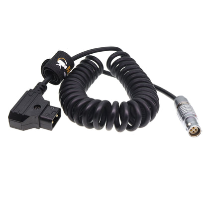D-TAP to FGK 1B 4 Pin Female Power Coiled Cable for Canon C300 Mark II C200 Camera