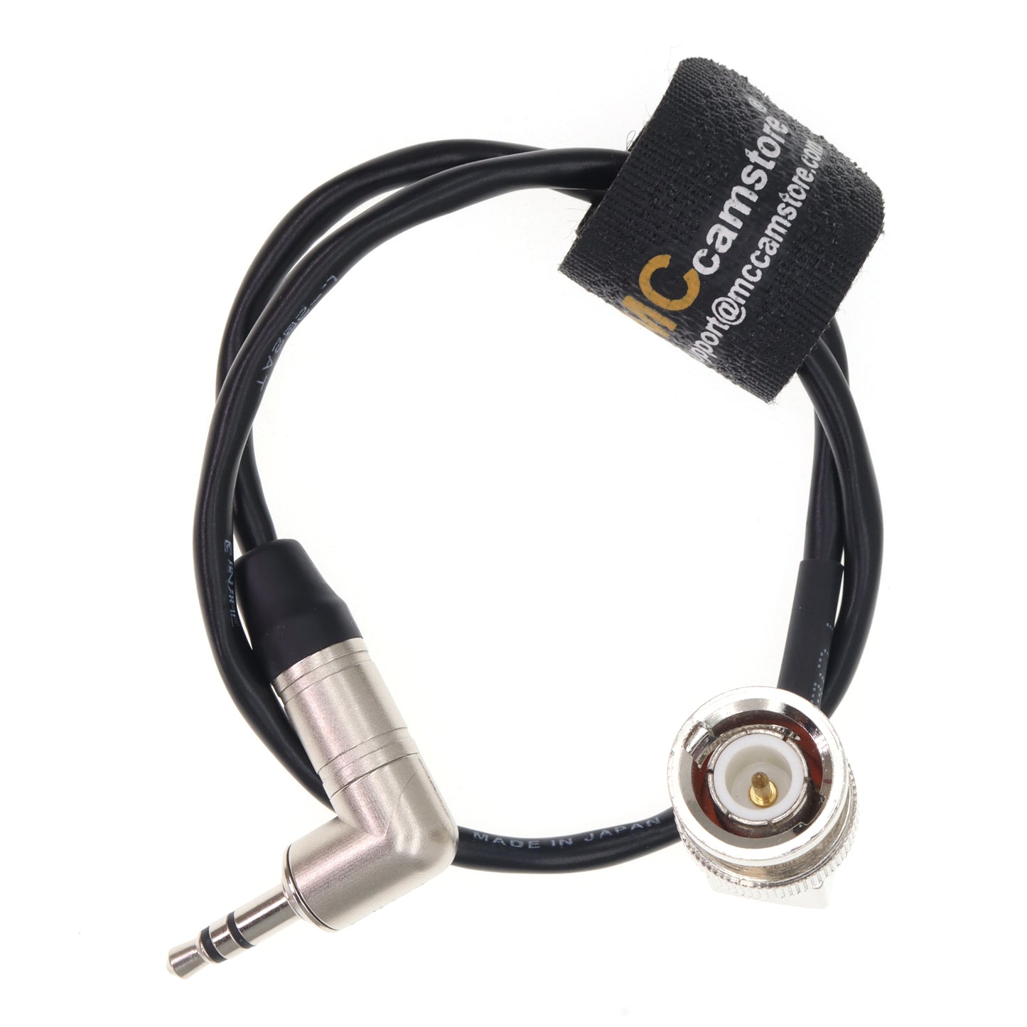 Timecode Cable Tentacle Sync 3.5mm TRS Jack to Right Angle BNC for Canon C70 C300 MK II C500 for Sony F55 FX9 FX6 Time Code Sync