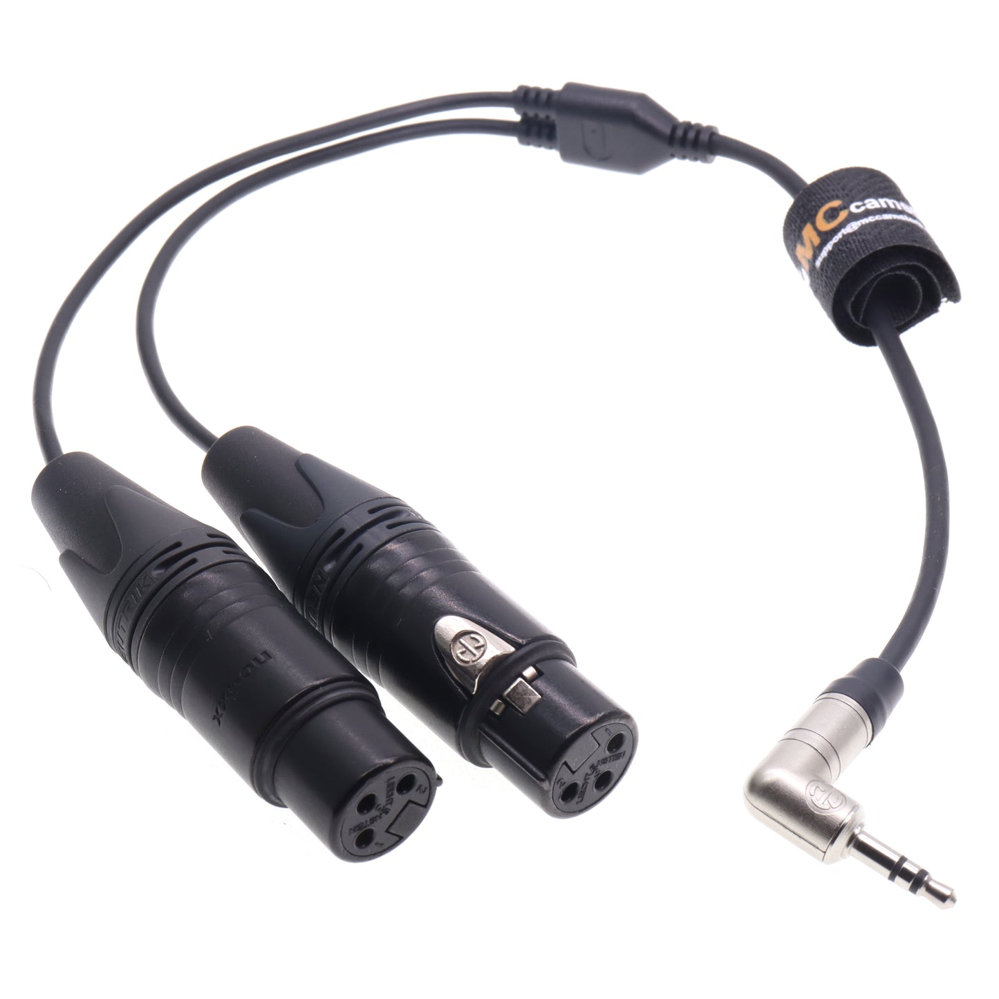 3.5mm TRS to XLR 3 Pin Two Channel Audio Cable for RØDE Wireless GO II, Sound Devices, Zoom, Tascam Recorders
