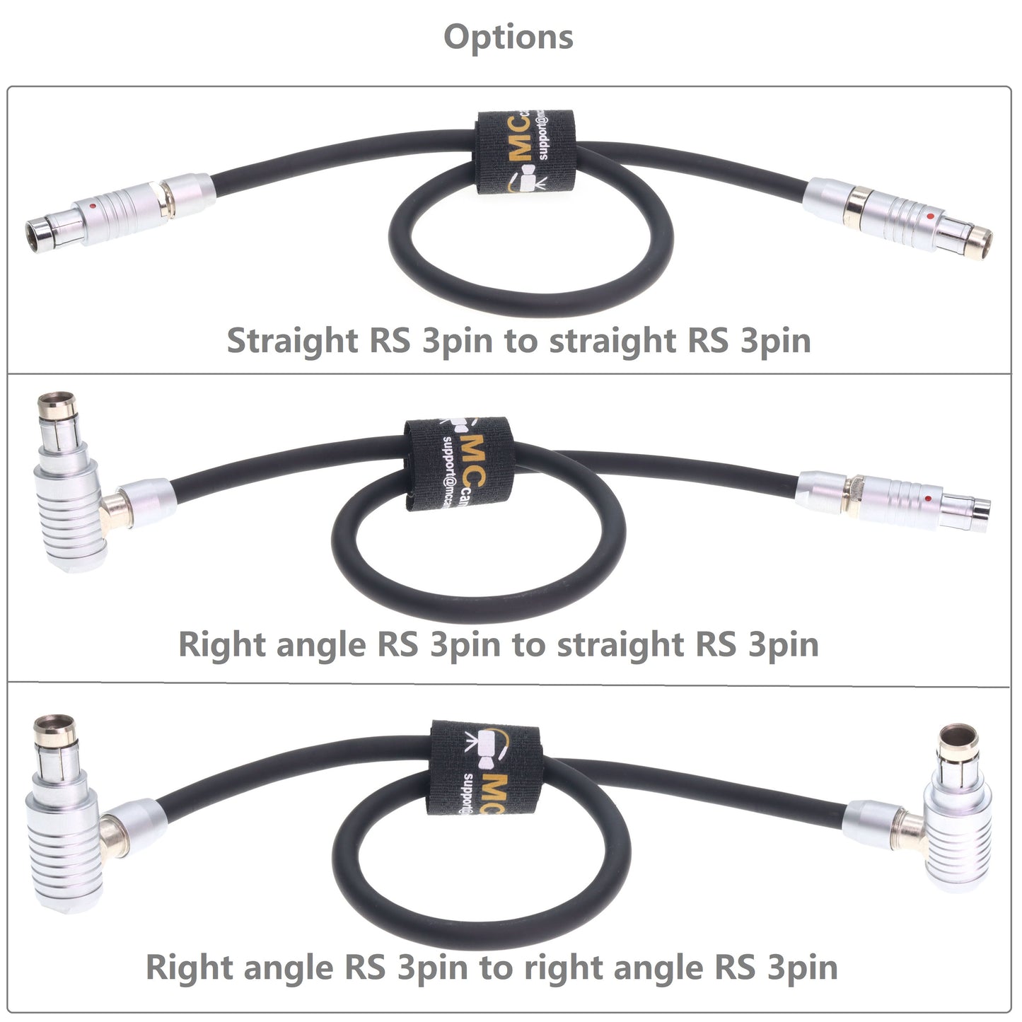 RS 3 Pin To RS 3 Pin Run Stop Cable for SONY Venice CineAlta Cable Split Camera Power Supply Lens Cable