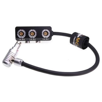 Right Angle RS 3 Pin Male Input To 3x RS 3Pin Power Splitter for Sony Venice Rialto Tilta ARRI Alexa DSMC2 Camera