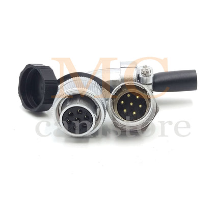 WEIPU WS20 Aviation Connector, 2 3 4 5 6 7 8 9 12 15pin Industrial Electrical Power Cable Angle Plug Socket