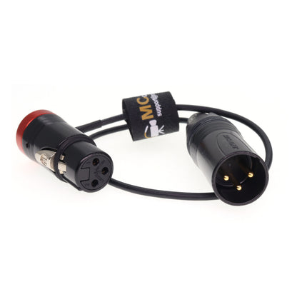 Low-Profile XLR 3 Pin Female to Male Ultra-Flexible Audio Cable for Sony|Canon|Blackmagic Pro Cameras & Studio Mixer Balanced Microphone Audio Cables